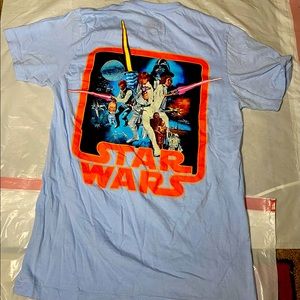 BLUE RETRO-LOOKING STARWARS SHIRT